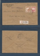 China - Xx. 1941 (29 Apr) Manchuria. Harbin - Switzerland Aaran (17 May) Registered Multifkd Envelope VF + WWII. Russian - Autres & Non Classés