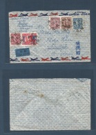 China - Xx. 1947 (15 July) Kuling - Sweden, Mullsjo. Via Kinkian, Kiangsi. Air Multifkd Envelope. Scarce Origin Usage. V - Autres & Non Classés