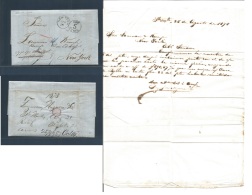 Colombia. 1878 (30 Ago) Santa Marta - USA, NYC (21 Sept) EL Full Contains, Mail Endorsement + "New York / 5 Cents" Entry - Colombie