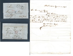 Colombia. 1878 (30 Ago) Santa Marta - USA, NYC (21 Sept) EL Full Contains, Mail Endorsement + "New York / 5 Cents" Entry - Colombia