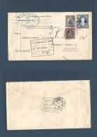 Cuba. 1911 (22 Apr) Habana - Germany, Cassel (4 May) Registered Multifkd 5c Blue Embossed Stationery Envelope Lilac Cach - Autres & Non Classés