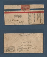 Cuba. 1935 (19 May) Airmails. First Flight Habana - Miami. Fkd Envelope / Ovptd Issue, Signed By Three Pilots On Reverse - Autres & Non Classés