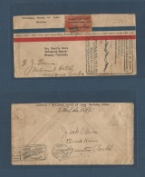 Cuba. 1935 (19 May) Airmails. First Flight Habana - Miami. Fkd Envelope / Ovptd Issue, Signed By Three Pilots On Reverse - Other & Unclassified