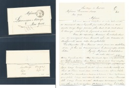 Dominican Rep. 1871 (Aug 21) Santiago - USA, NYC (Sept 4) EL Full Comercial Text (pharmacy Business) With "NY Steamship - Dominicaine (République)