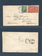 Dominican Rep. 1892 (23 Ene) Santo Domingo - Canada, London, ONT (Feb 13) Via NYC (11 Febr) Registered Multifkd Envelope - Dominicaine (République)