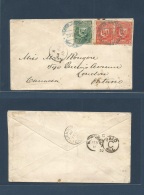 Dominican Rep. 1892 (23 Ene) Santo Domingo - Canada, London, ONT (Feb 13) Via NYC (11 Febr) Registered Multifkd Envelope - Dominican Republic