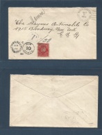 Dominican Rep. 1914 (9 Sept) Santo Domingo - USA, NYC (24 Sept) Multifkd Envelope, Taxed + NY And P. Due 10c With Severa - Repubblica Domenicana