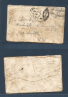 Dominican Rep. 1920 (June 25) US Occupation. Stampless Military Envelope Addressed To USA, Canastota, NY. Written By US - Dominicaine (République)