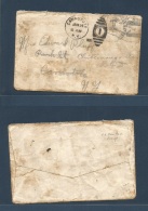 Dominican Rep. 1920 (June 25) US Occupation. Stampless Military Envelope Addressed To USA, Canastota, NY. Written By US - República Dominicana