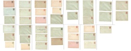 French Levant. C. 1900 EGYPT, Alexandria, Port Said. Selection Of 39 Mint Stationaries Cards Doble Envelopes, Diff Value - Autres & Non Classés