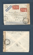 Frc - Togo. 1941 (3 Oct) Anecho - Abidjan, Ivory Coast. Air Multifkd + Dual Censored Envelope. VF + Scarce Postal WWII L - Altri & Non Classificati