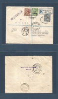 Grb - British Levant. 1920 (3 July) Smyrna - Bahamas, Nassau (4 Aug) Registered Multifkd Envelope, MIXED Overprinted Val - Autres & Non Classés