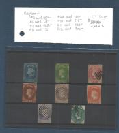 Bc - Ceylon. 1855. 5c. 3, 4, 5, 6, 6A, 10*, 11, 12º. Group Of 8 Diff Early Classics, Mostly Faulty. 2007 Cat Value - Autres & Non Classés