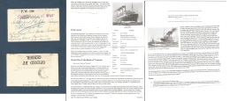 Bc - Falkland Islands. 1916 (Nov) WW1 South Atlantic Wars - SMS Cap Trafalgar - Island Martin Garcia. Netherlands, Grave - Autres & Non Classés