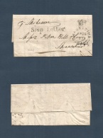 India. 1851 (3 March) Calcutta - Mauritius. EL Full Text, Endorsed "per Makassar" + Sap Letter + Crowned Mauritus GPO. ( - Other & Unclassified