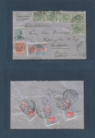 Italy - Xx. 1921 (7 Febr) Gardona - Sweden, Stockholm (11 Feb) Multifkd EXPRESS Front + Reverse Envelope With FOUR EXPRE - Sin Clasificación