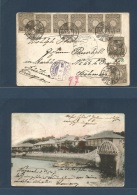 Japan. 1907 (13 March) Nagasaki - Austria, Bohemia (Czechoslovakia) Markhausen (17 April) Multifkd Card At 4 Sen Rate.. - Otros & Sin Clasificación