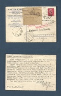 Latvia. 1930 (12 Dec) Djemay, Lehe - Andseashafen. Fkd Business Card + Riga (23 Dec) Cachet + Aux Cachet RETOUR / Addres - Letonia