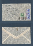 Malaysia. 1946 (25 May) BMA Hutan; Melantanis - Colombo, Ceylon. Air Multkfkd Envelope At 50c Rate. Very Rare Village Us - Malasia (1964-...)