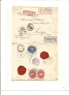 Mexico. 1893 (28 Sept) Puebla - Belgium, Liege (13 Oct) Registered AR Reverse Multifkd Envelope Numeral Medallin Issue, - México