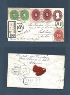 Mexico - Stationery. 1893 (27 Sept) San Luis Potosi - Austria, Salzburg (16 Oct) Registered AR 5c Red Brown Stationery E - México
