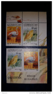 2010 Azerbaijan Birds - Joint With Kazakhstan - Rose Flamingo - Perforated And Imperforated Sets - Flamingo