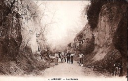 Delcampe - CARTE POSTALE ORIGINALE ANCIENNE : APPOIGNY  LES ROCHERS  ANIMEE  YONNE (89) - Appoigny