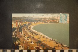 CP, 06, NICE, La Promenade Des Anglais Et Le Mont Boron, Colorisée - Vida En La Ciudad Vieja De Niza