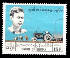 (34) Burma / Birmanie / Myanmar / Independence / Unabhängigkeit / Tractor ** / Mnh  Michel 196 - Birmania (...-1947)