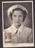 Belgie 1953 Rode Kruis / Prinses Josephine-Charlotte 1.20Fr Op Maxicard (32967) - 1951-1960