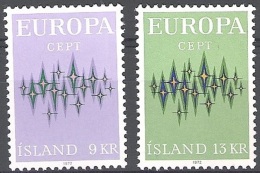 Island 1972 Michel 461 - 462 Neuf ** Cote (2013) 6.90 Euro Europa CEPT Etoiles - Unused Stamps