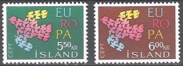 Island 1961 Michel 354 - 355 Neuf ** Cote (2013) 1.50 Euro Europa CEPT Oiseau - Unused Stamps