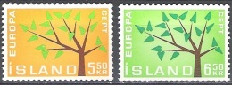 Island 1962 Michel 364 - 365 Neuf ** Cote (2013) 1.25 Euro Europa CEPT Arbre - Unused Stamps