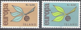 Island 1965 Michel 395 - 396 Neuf ** Cote (2013) 3.50 Euro Europa CEPT Brin D'arbre - Ongebruikt
