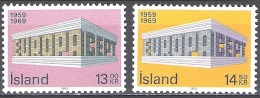 Island 1969 Michel 428 - 429 Neuf ** Cote (2013) 5.80 Euro Europa CEPT Temple - Neufs