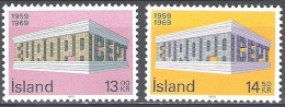 Island 1969 Michel 428 - 429 Neuf ** Cote (2013) 5.80 Euro Europa CEPT Temple - Nuevos