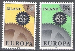 Island 1967 Michel 409 - 410 Neuf ** Cote (2013) 4.85 Euro Europa CEPT Pignon - Nuevos