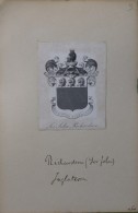 Ex-libris Héraldique  XIX ème  - Angleterre - Sir John RICHARDSON - Ex-Libris