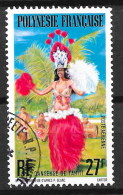 Polynésie 1977 - N° YT  PA 124, Oblitéré, Used - Danseuse, - Used Stamps