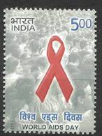 INDIA, 2006, World Aids Day,  Red Ribbon, Health, Disease, MNH, (**) - Ongebruikt