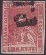 TOSCANA 1857 - 1 Cr. Carminio Usato N. 12 - Toskana