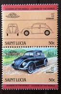 STE LUCIE Automobiles, Voitures, Cars, Coches, VOLKSWAGEN 1937, 2 Valeurs  **  MNH - Cars