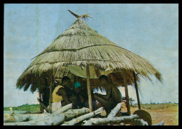 GUINÉ-BISSAU -Palhota - Jogo Das Pedras - Tipico Da Guiné( Ed. Foto Iris Nº 10)carte Postale - Guinea Bissau