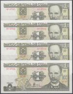 2003-BK-111  CUBA 2003. 1$. BANCO NACIONAL. JOSE MARTI. UNC. 4 CONSECUTIVOS. - Kuba