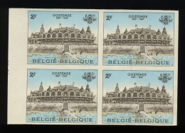 1418 Bloc De 4 Non Dentelé Bord De Feuille  Ancien Casino D'Ostende  Tirage De 370 Exemplaires - 1961-1980