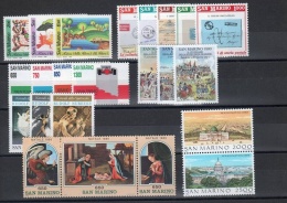 SAN MARINO - 1989 - Annata Completa - 23 Valori - Year Complete ** MNH/VF - Komplette Jahrgänge