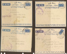 SOUTH AFRICA 1943-4 Air Letter Cards X 4 #WK10 - Covers & Documents