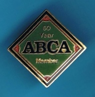 1 PIN'S  //  ** ABCA ** 50 YEAR ** AMERICAN BASEBALL COACHES ASSOCIATION ** - Béisbol