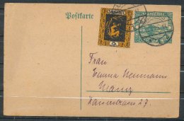 Sarre Entier Postal Circulé En 1925 Avec Complément D'affranchissement. - Entiers Postaux