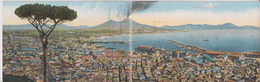 ITALIE . Panorama Di NAPOLI . RARE Carte 4 Volets ( Fermée : 9x14  / Ouverte : 9x56) - Napoli (Napels)